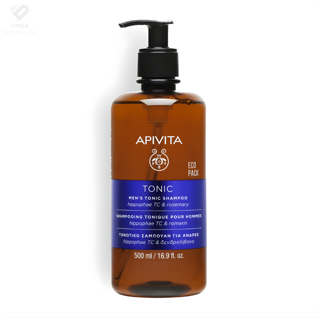APIVITA muški tonik šampon protiv opadanja kose s pasjim trnom i ružmarinom.