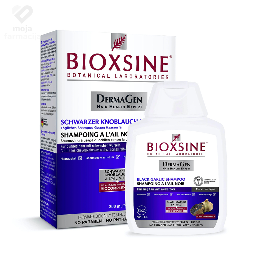 Slika proizvoda BIOXSINE DermaGen black garlic šampon protiv opadanja kose 300ml iz online apoteke Moja Farmacija - BIH