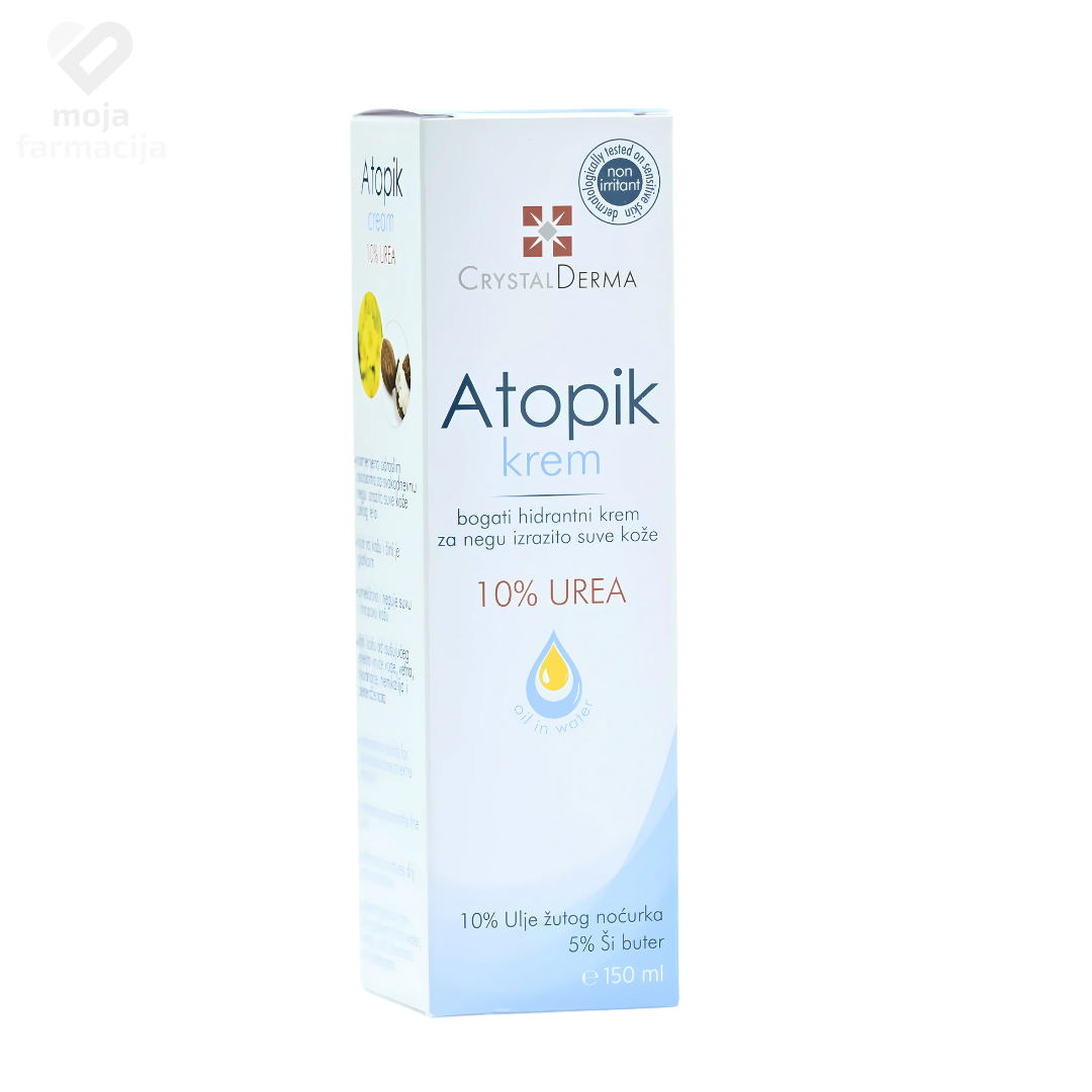 Slika proizvoda CRYSTAL DERMA Atopik krem 10% urea 150ml iz online apoteke Moja Farmacija - BIH