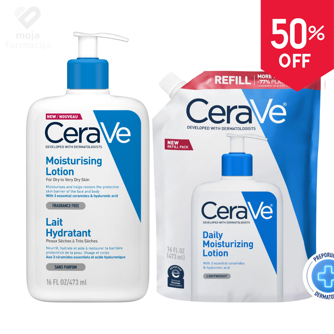 CeraVe Hidratantni losion – Promo pakovanje (473ml + refill 473ml -50%)