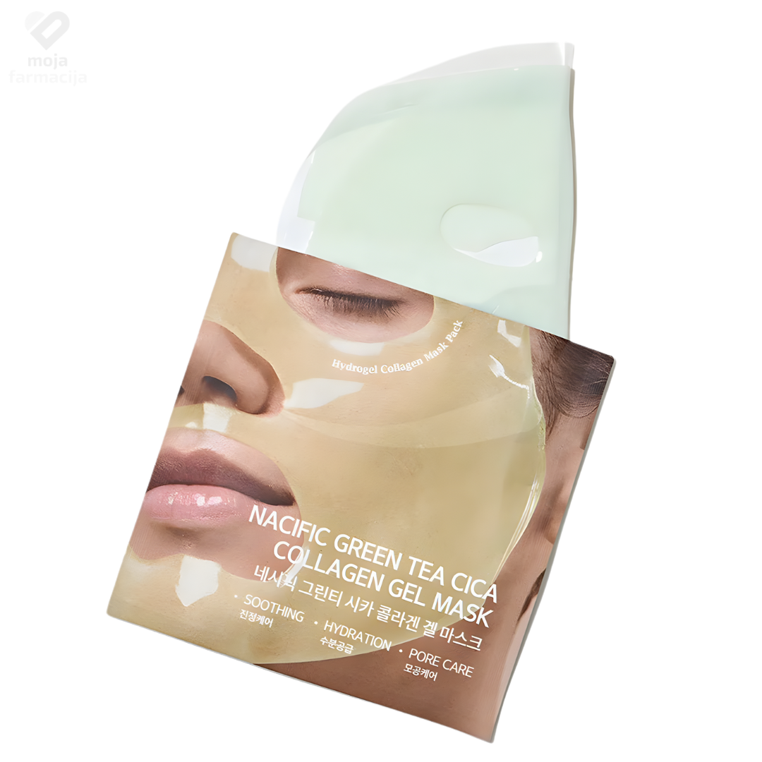 NACIFIC Green Tea Cica Collagen Gel Sheet maska za lice