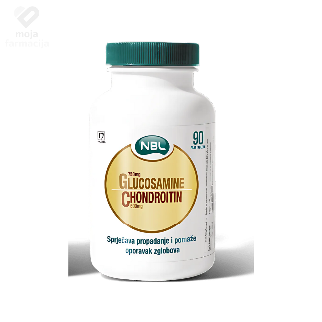 Slika proizvoda NOBEL Glucosamin Chondroitin 90 tableta iz online apoteke Moja Farmacija - BIH