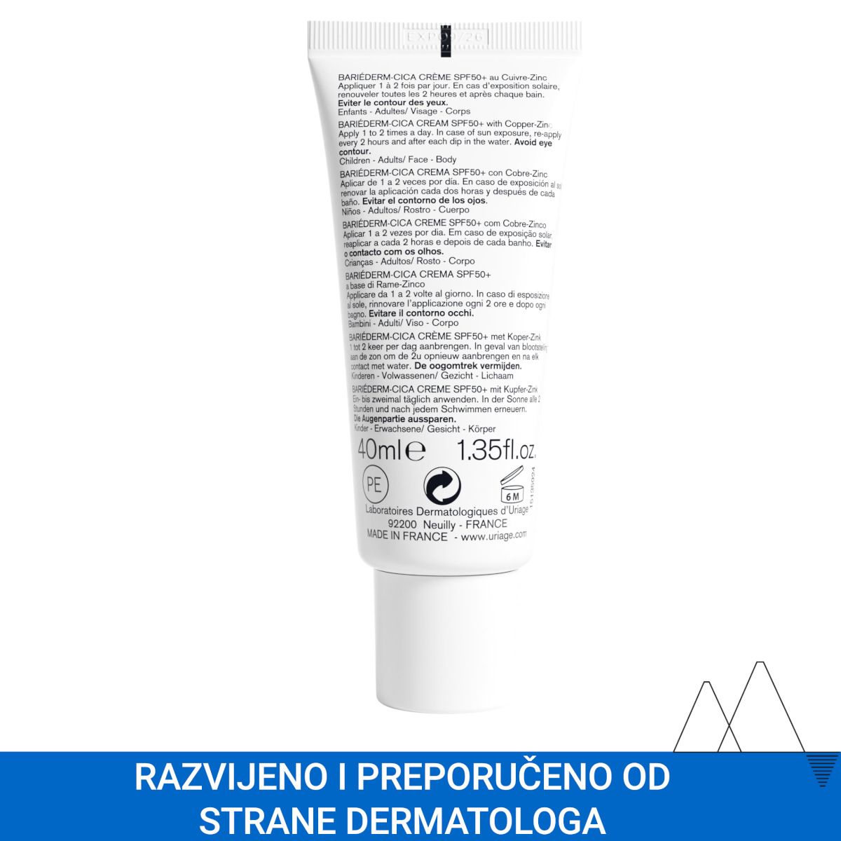 URIAGE Bariederm SPF50 cica krema 40ml