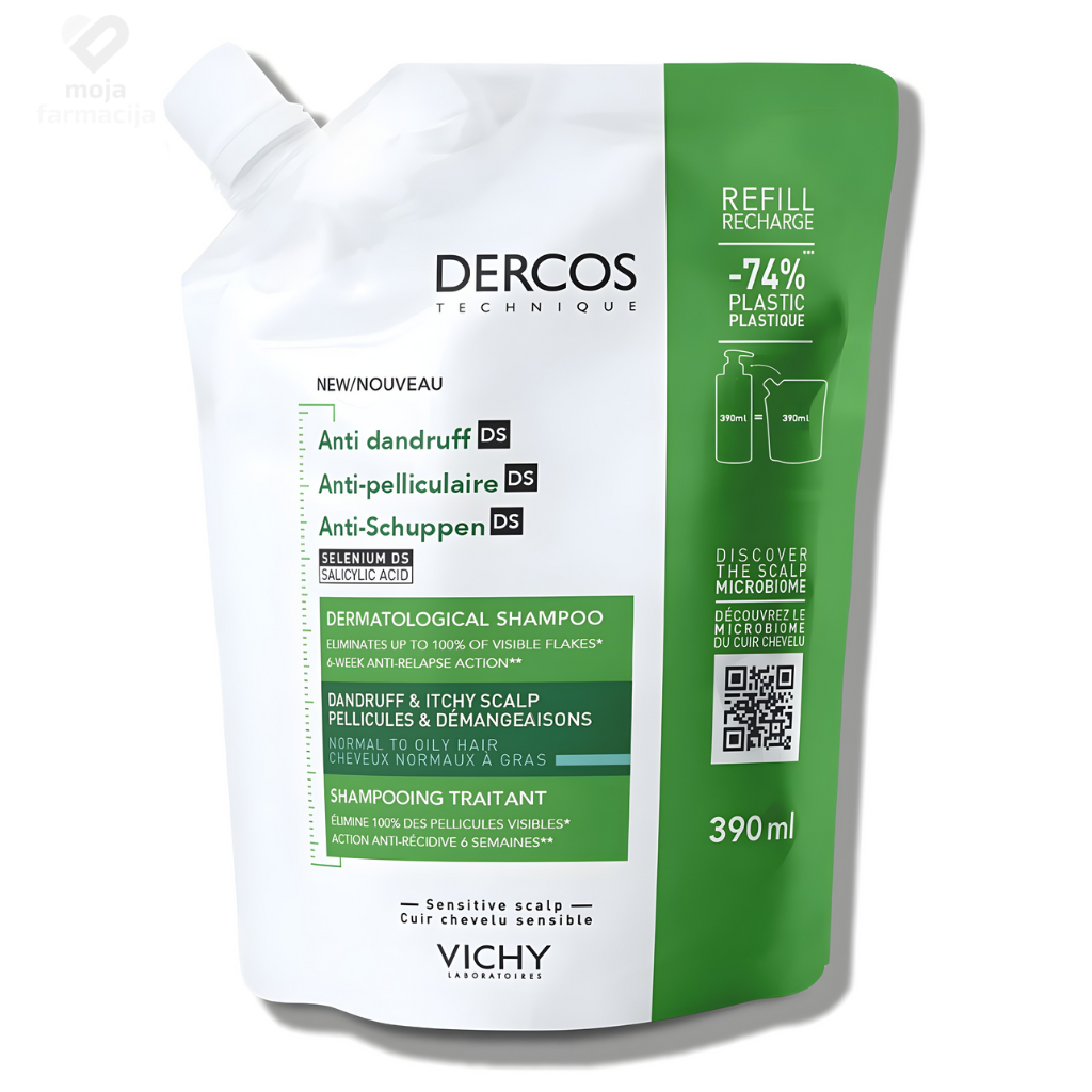 VICHY Dercos Anti-Dandruff šampon za normalnu do masnu kosu