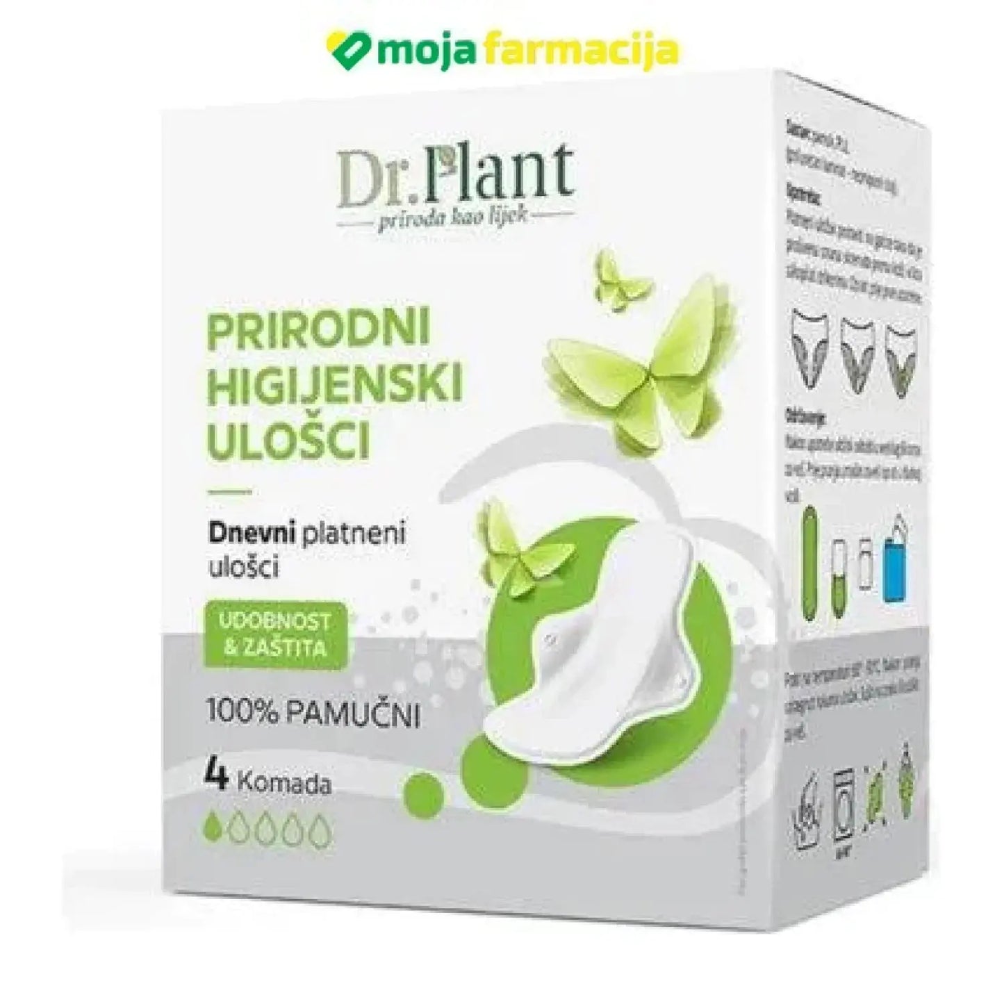 Slika proizvoda Dr. Plant prirodni higijenski ulošci (dnevni platneni ulošci) kom 4 iz online apoteke Moja Farmacija - BIH