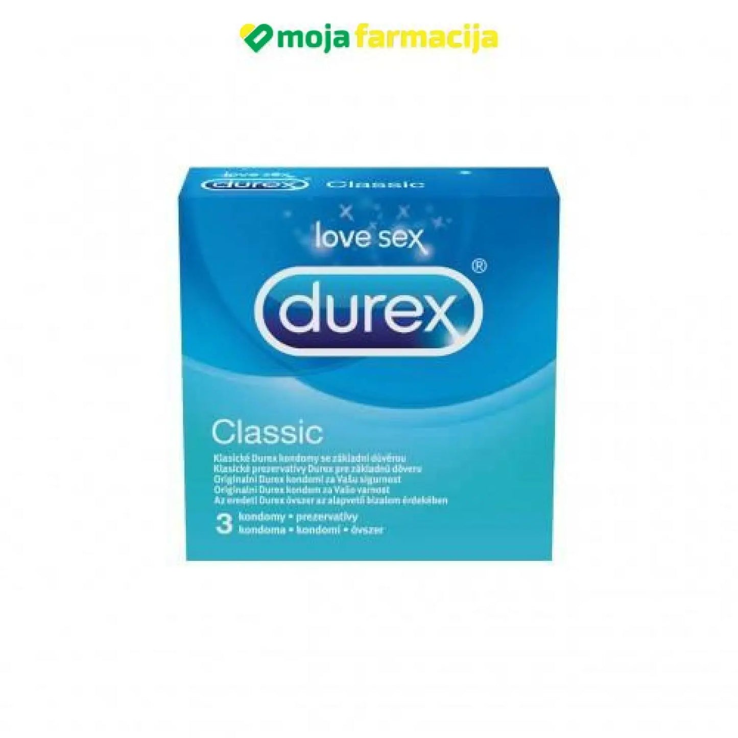 Slika proizvoda DUREX Classic 3komada iz online apoteke Moja Farmacija - BIH