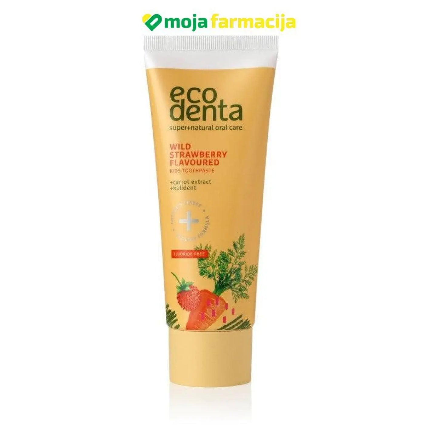 Slika proizvoda ECODENTA Dječja pasta za zube sa okusom jagode iz online apoteke Moja Farmacija - BIH