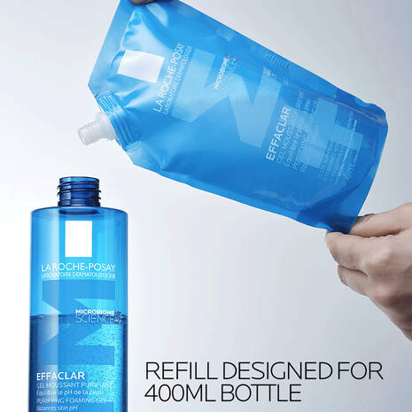 Slika proizvoda LA ROCHE-POSAY Effaclar pjenušavi gel 400ml+ refill 400ml -50% iz online apoteke Moja Farmacija - BIH