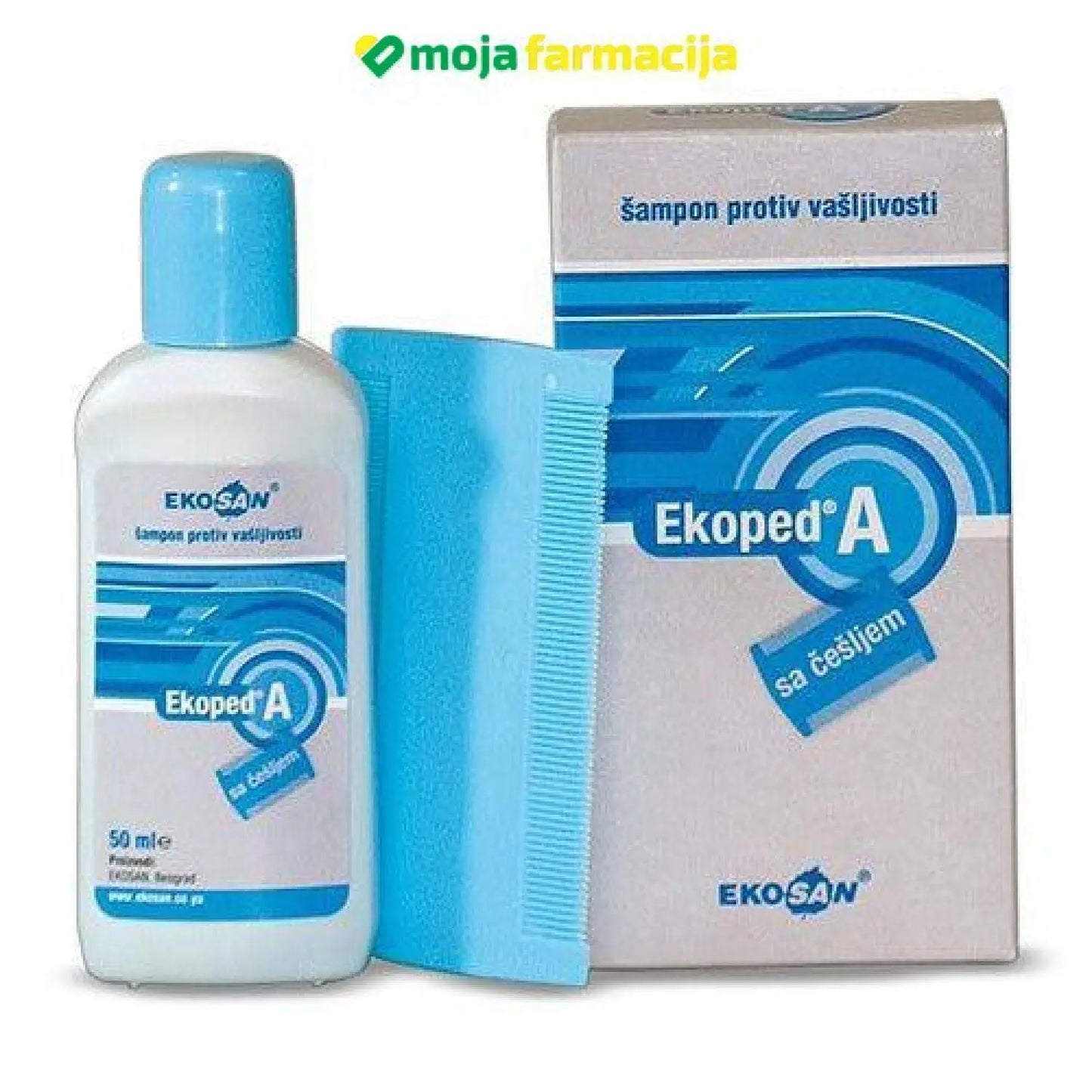 Slika proizvoda Ekoped A šampon+češsalj 50ml iz online apoteke Moja Farmacija - BIH