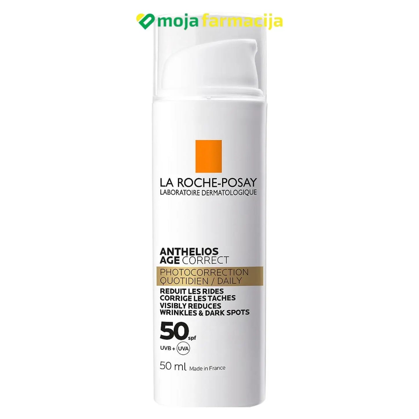 Slika proizvoda LA ROCHE-POSAY Anthelios Age correct SPF50 krema protiv starenja iz online apoteke Moja Farmacija - BIH