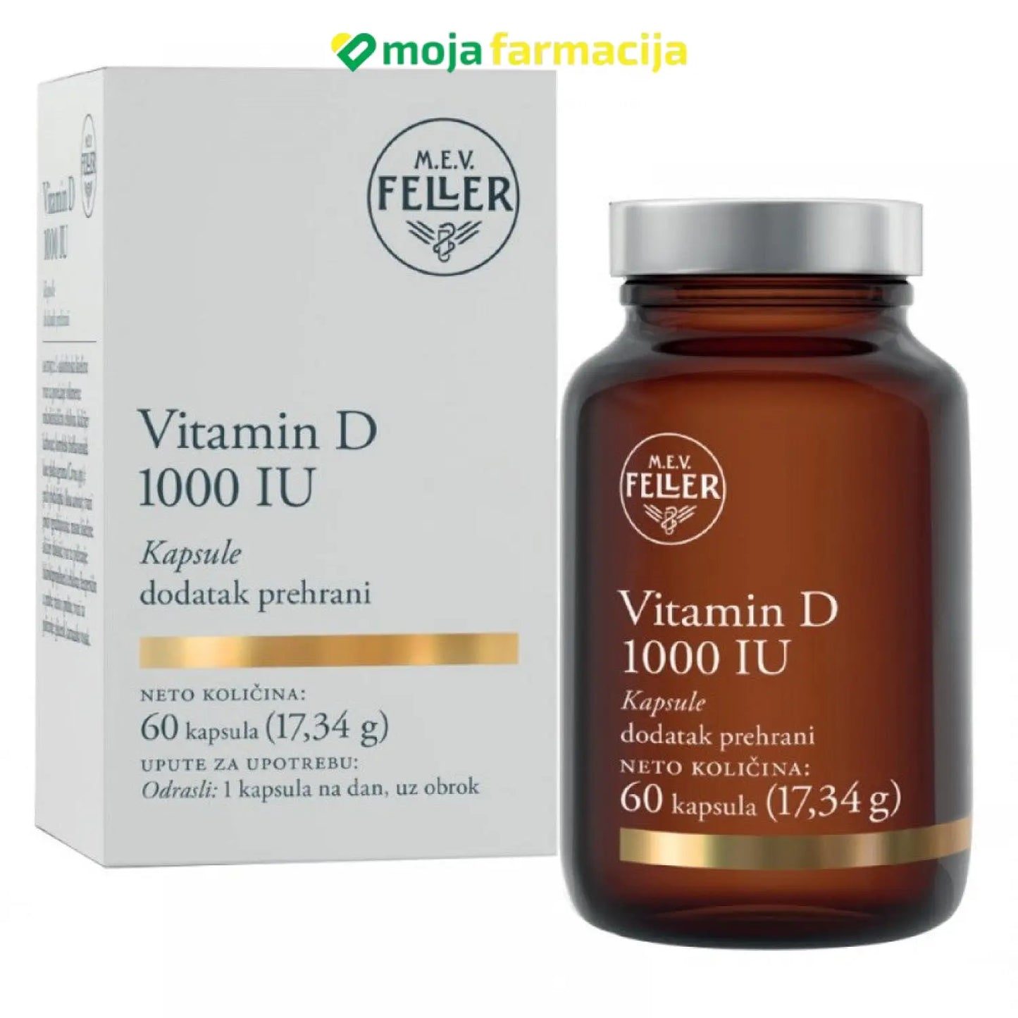 Slika proizvoda M.E.V. FELLER Vitamin D 1000 IU iz online apoteke Moja Farmacija - BIH