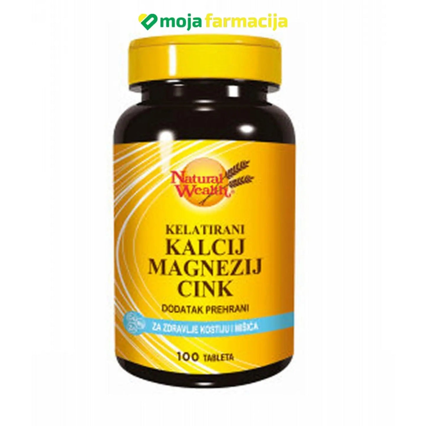 Slika proizvoda NATURAL WEALTH Kelatirani kalcij magnezij cink iz online apoteke Moja Farmacija - BIH