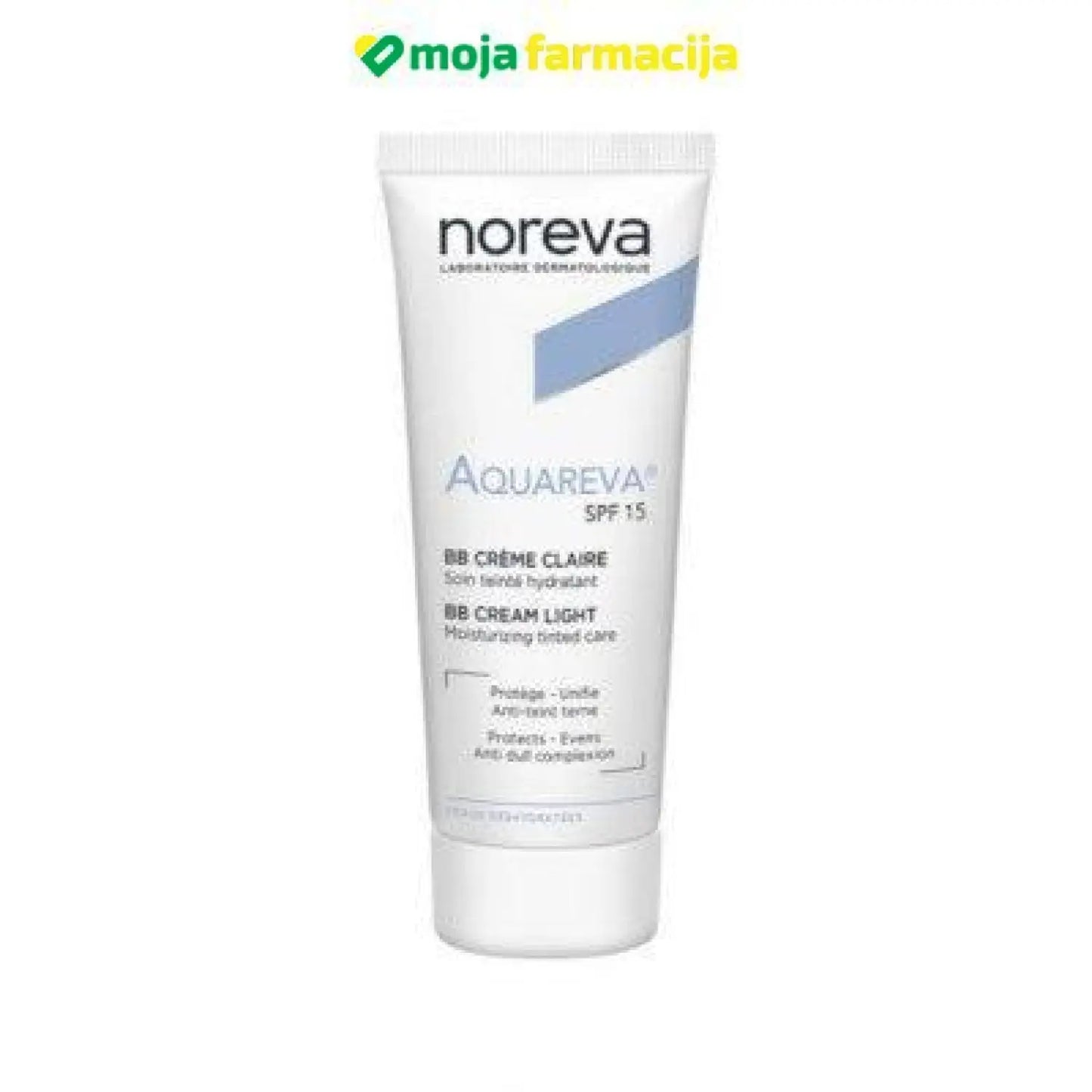 Slika proizvoda NOREVA Aquareva hidratantna tonirana BB krema light SPF 15 iz online apoteke Moja Farmacija - BIH