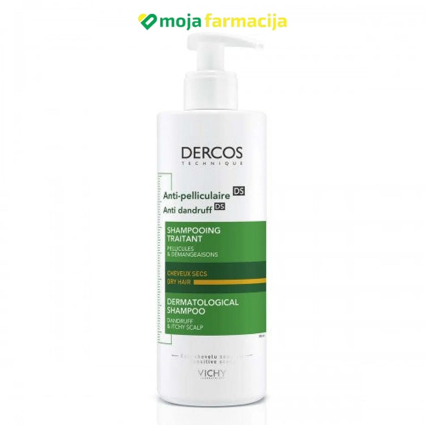 Slika proizvoda VICHY Dercos Šampon protiv peruti za suhu kosu 390ml iz online apoteke Moja Farmacija - BIH