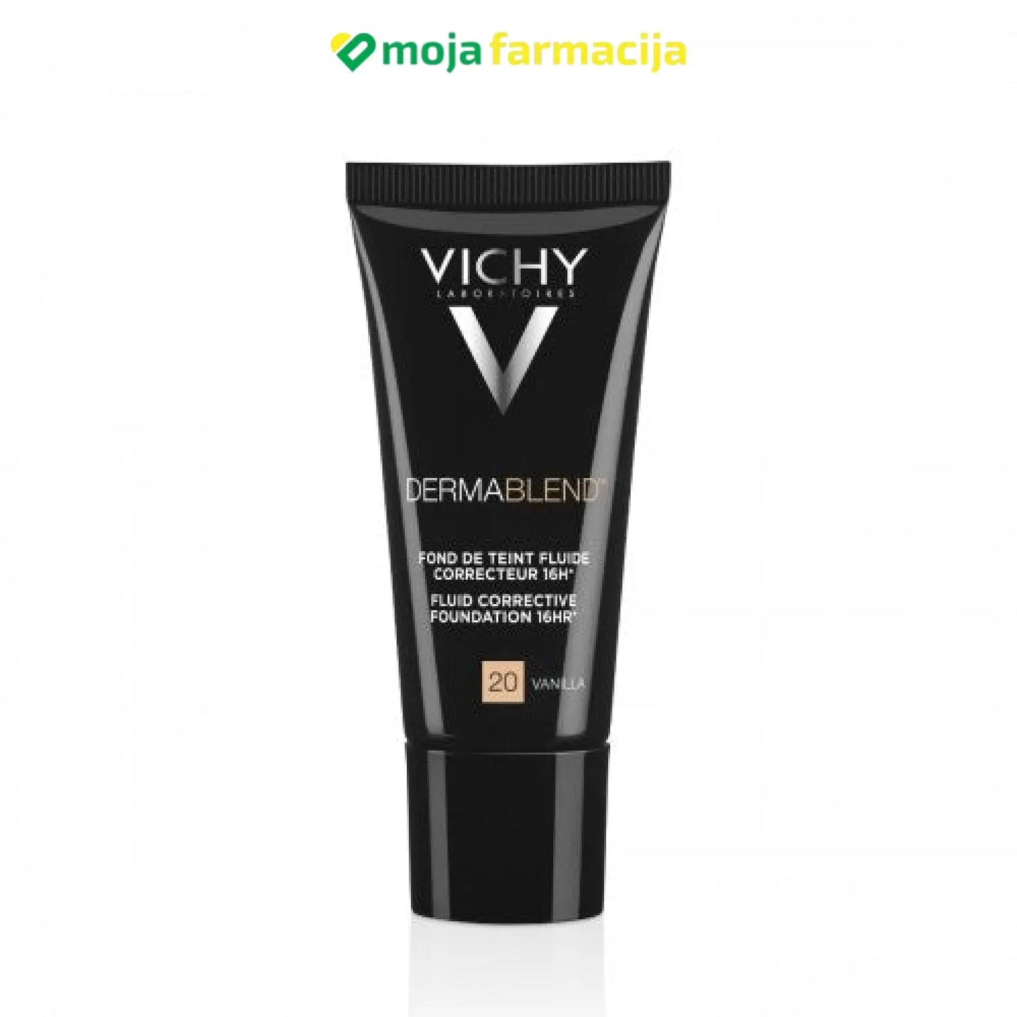 Slika proizvoda VICHY Dermablend korektivni tekući puder 20 VANILLA iz online apoteke Moja Farmacija - BIH
