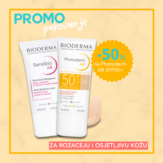 Slika proizvoda BIODERMA Photoderm AR tonirana krema SPF50+ & Sensibio AR krema iz online apoteke Moja Farmacija - BIH