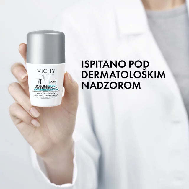 Slika proizvoda VICHY Deodorant 72h Invisible resist protiv mrlja i nadraženosti 50ml iz online apoteke Moja Farmacija - BIH