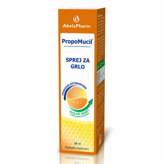 Slika proizvoda ABELA PHARM Propomucil sprej za grlo 20ml iz online apoteke Moja Farmacija - BIH