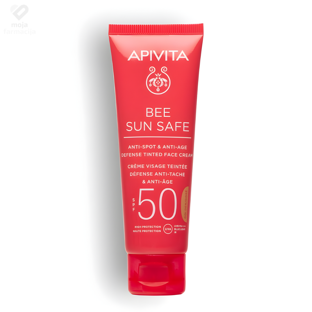 APIVITA Bee Sun Safe Anti-Spot & Anti-Age Defense tonirana krema za lice SPF50 50 ml