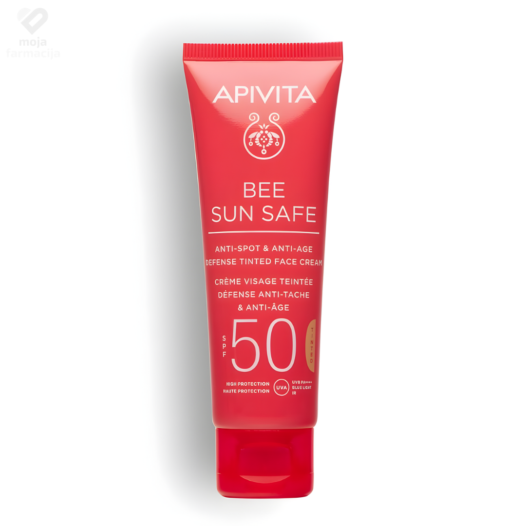 APIVITA Bee Sun Safe Anti-Spot & Anti-Age Defense tonirana krema za lice SPF50 50 ml