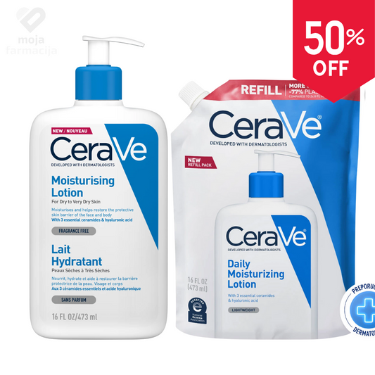 CeraVe Hidratantni losion – Promo pakovanje (473ml + refill 473ml -50%)