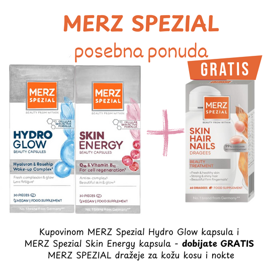 Slika proizvoda MERZ Spezial HydroGlow & Skin Energy + MERZ Spezial dražeje GRATIS iz online apoteke Moja Farmacija - BIH