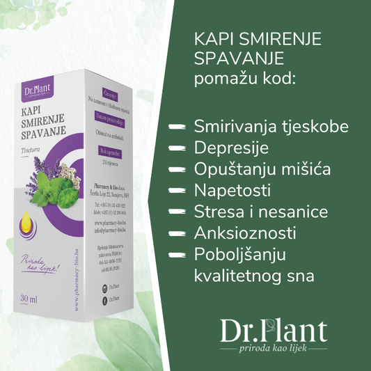 Slika proizvoda Dr.PLANT Kapi za smirenje i spavanje 30ml iz online apoteke Moja Farmacija - BIH