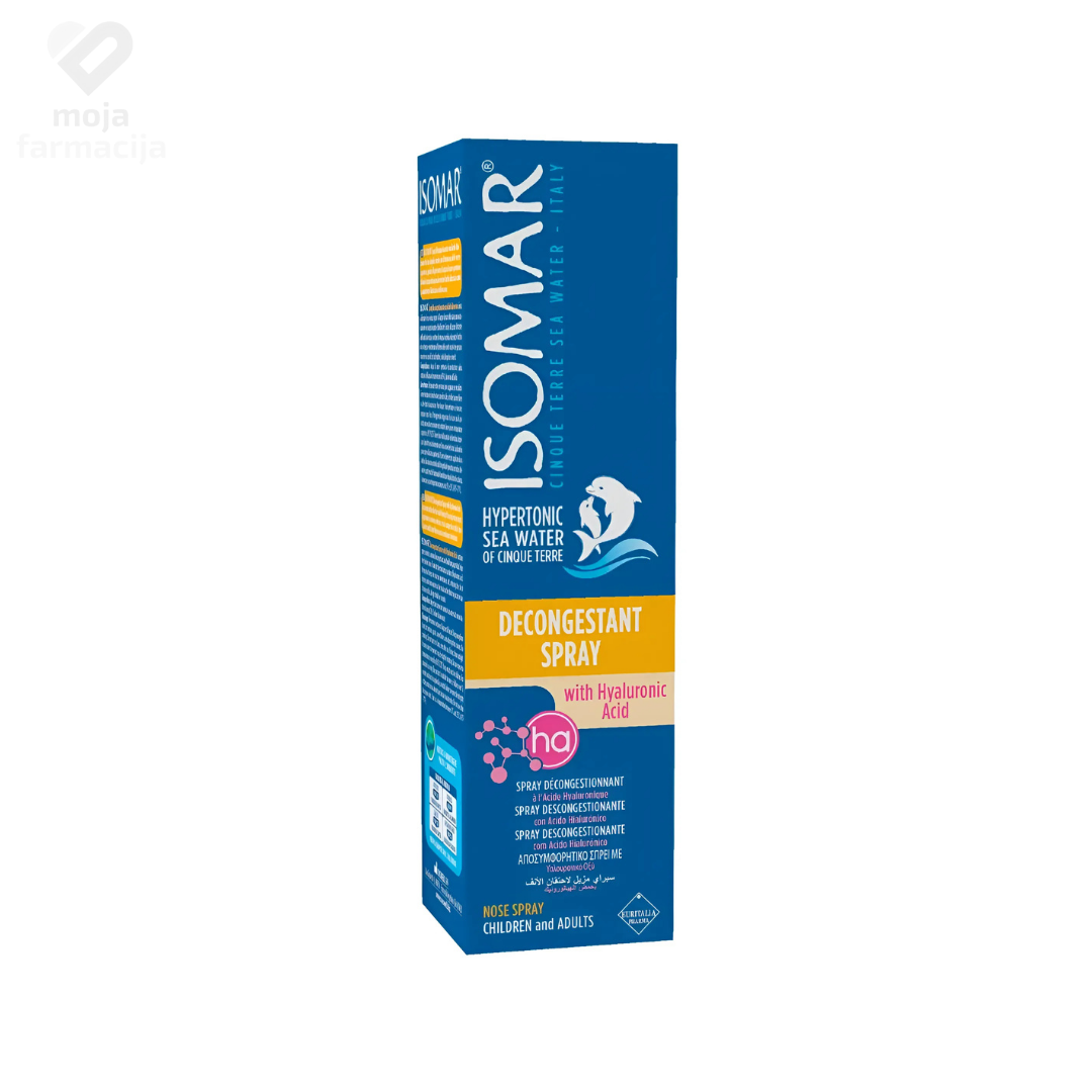 Slika proizvoda ISOMAR Decong Spray HA (dekongestivni sprej sa hijaluronskom kiselinom) 100ml iz online apoteke Moja Farmacija - BIH