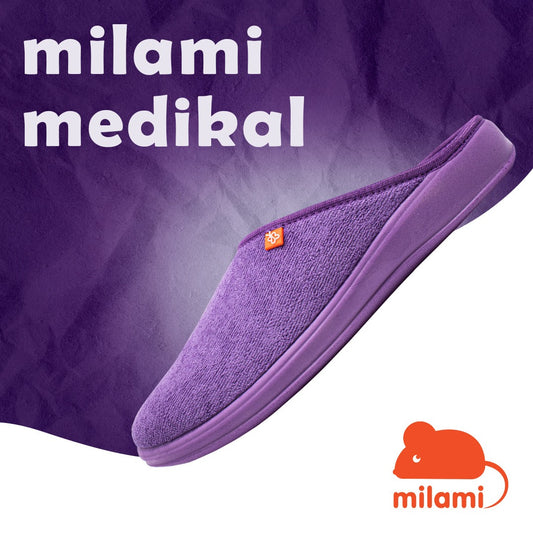 MILAMI Medical kućne papuče lila/ljubičaste