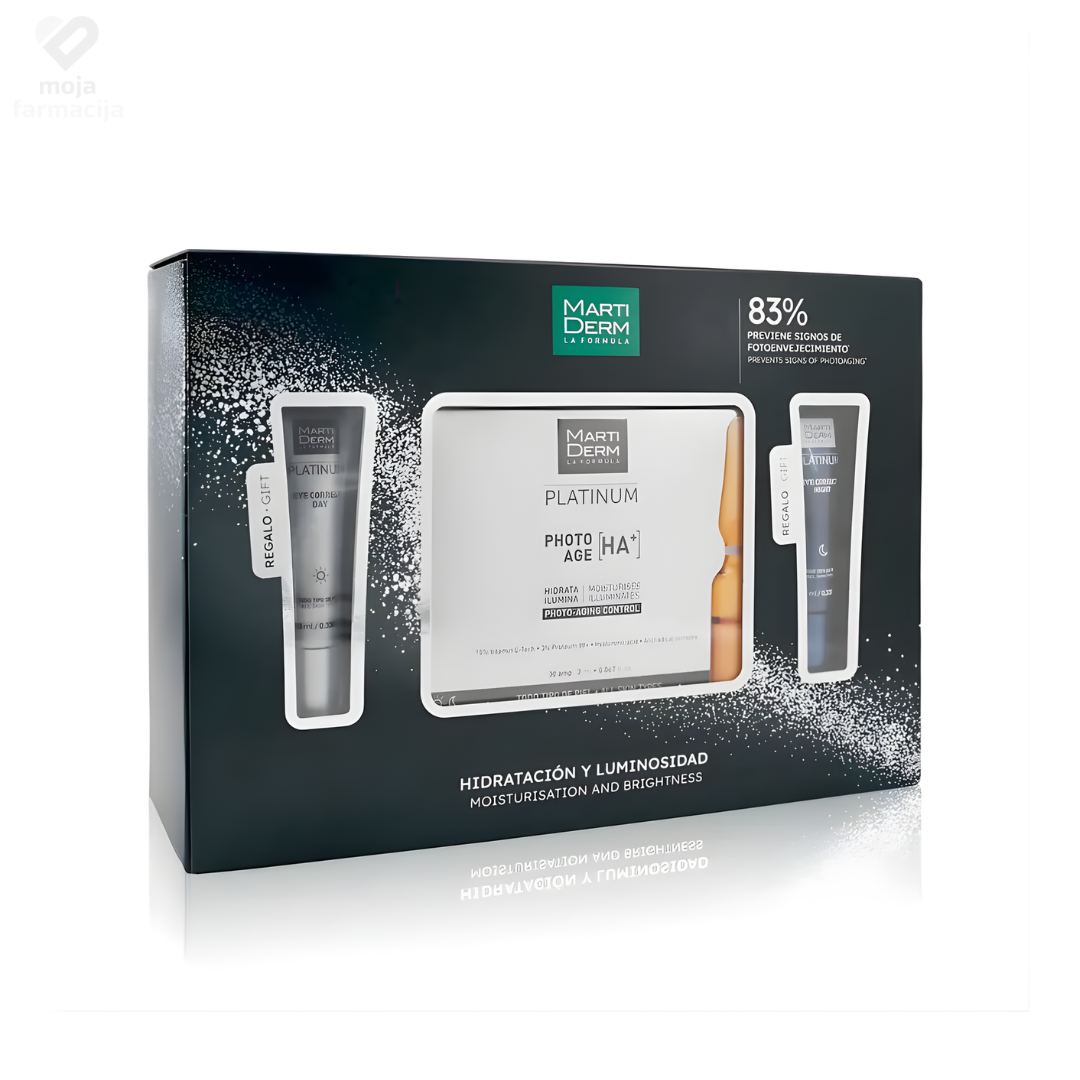 MartiDerm Navidad set: Photo-Age HA+ ampule + Eye Correct