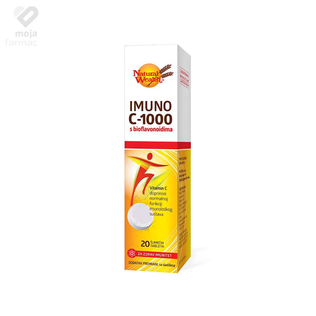 Slika proizvoda NATURAL WEALTH Imuno C-1000 sa bioflavonoidima iz online apoteke Moja Farmacija - BIH