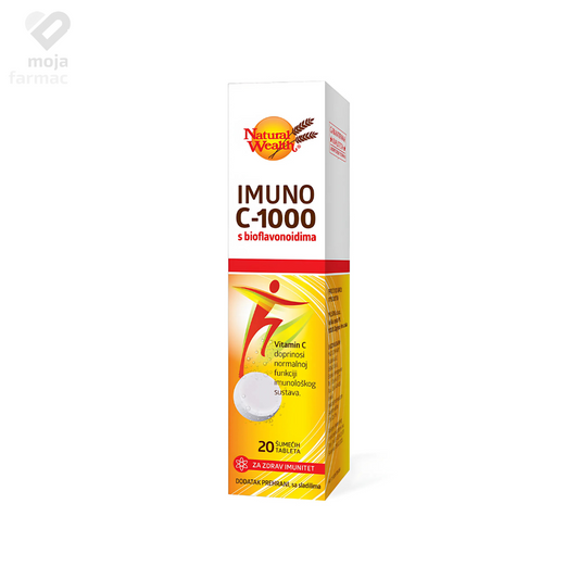 Slika proizvoda NATURAL WEALTH Imuno C-1000 sa bioflavonoidima iz online apoteke Moja Farmacija - BIH