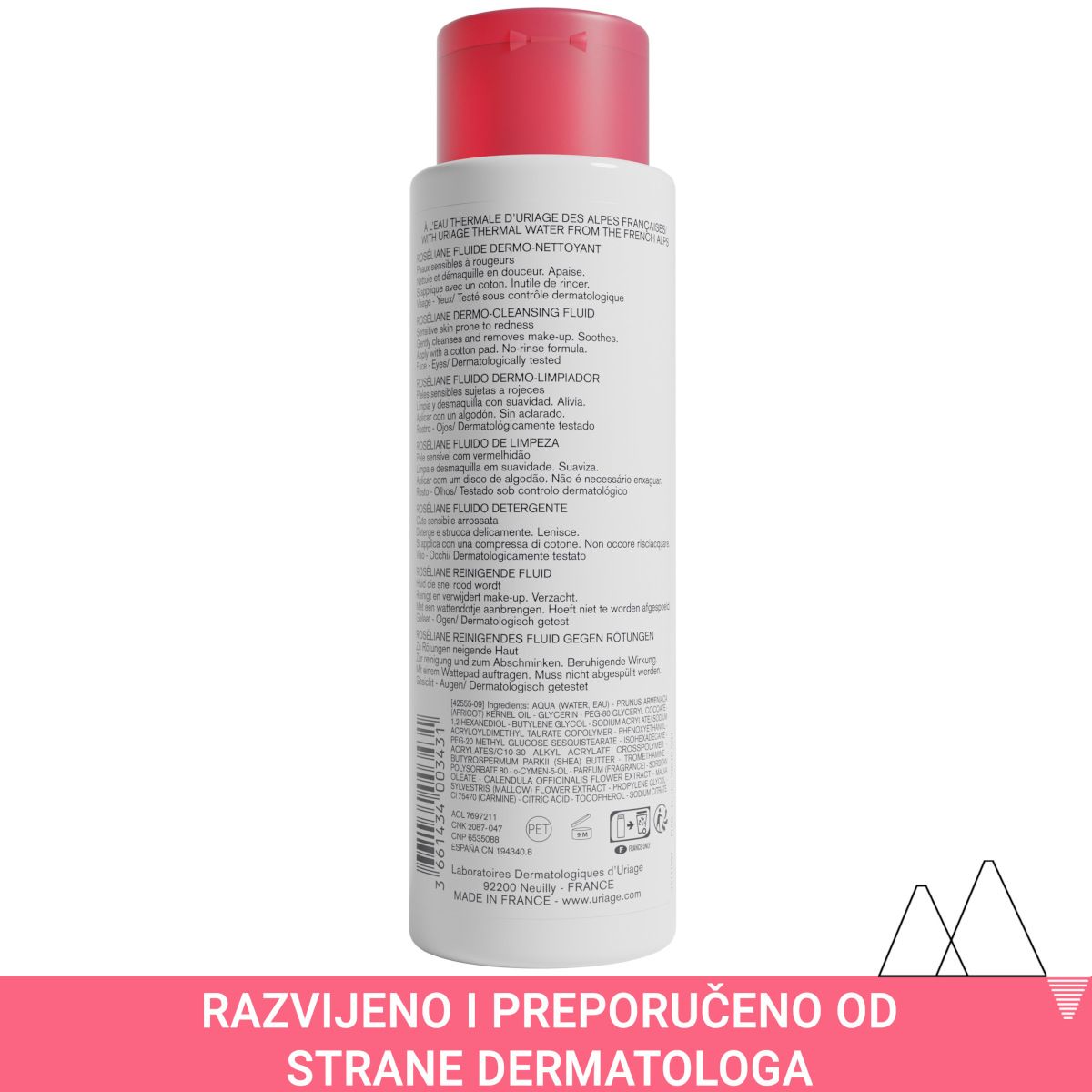 Slika proizvoda URIAGE Roseliane dermatološki fluid za čišćenje iz online apoteke Moja Farmacija - BIH