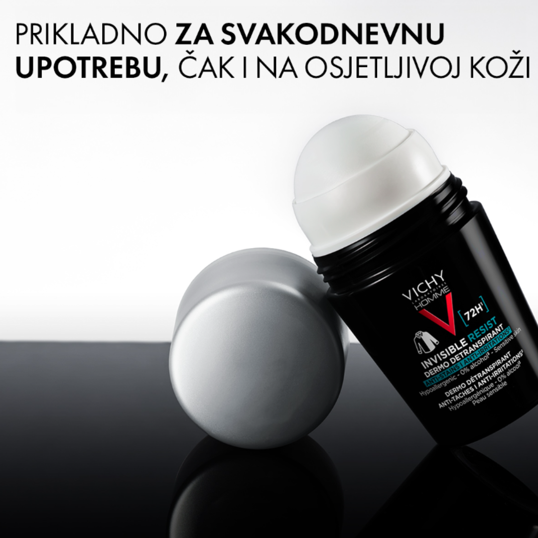 Slika proizvoda VICHY Homme invisible resist 72h detranspirant protiv mrlja i nadraženosti 50ml iz online apoteke Moja Farmacija - BIH