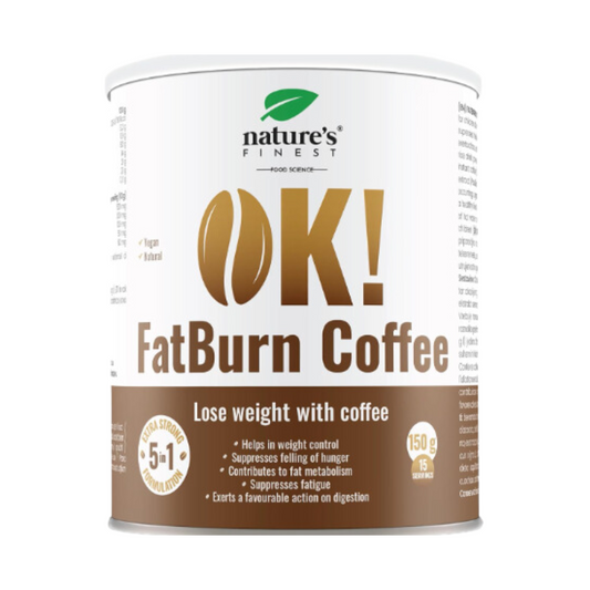 Slika proizvoda NATURE'S FINEST OK!Fatburn coffee za povećanje energije i gubitak težine 150g iz online apoteke Moja Farmacija - BIH