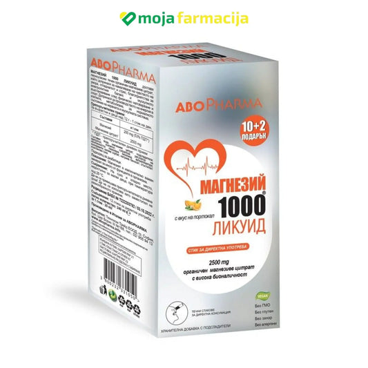 Slika proizvoda ABO  Magnezij 1000 Liquid iz online apoteke Moja Farmacija - BIH