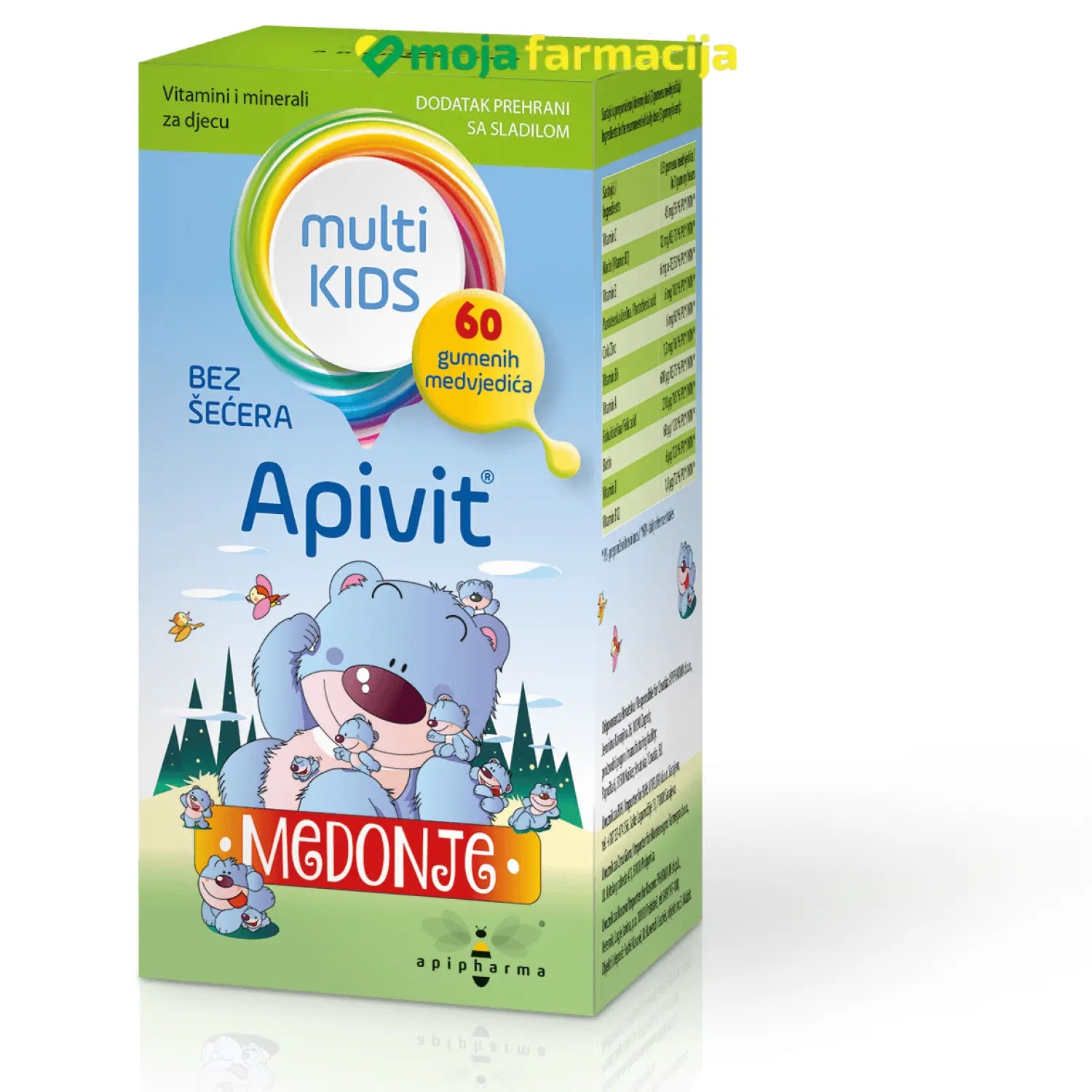 Slika proizvoda Apivit multi kids medvjedići Medonje iz online apoteke Moja Farmacija - BIH