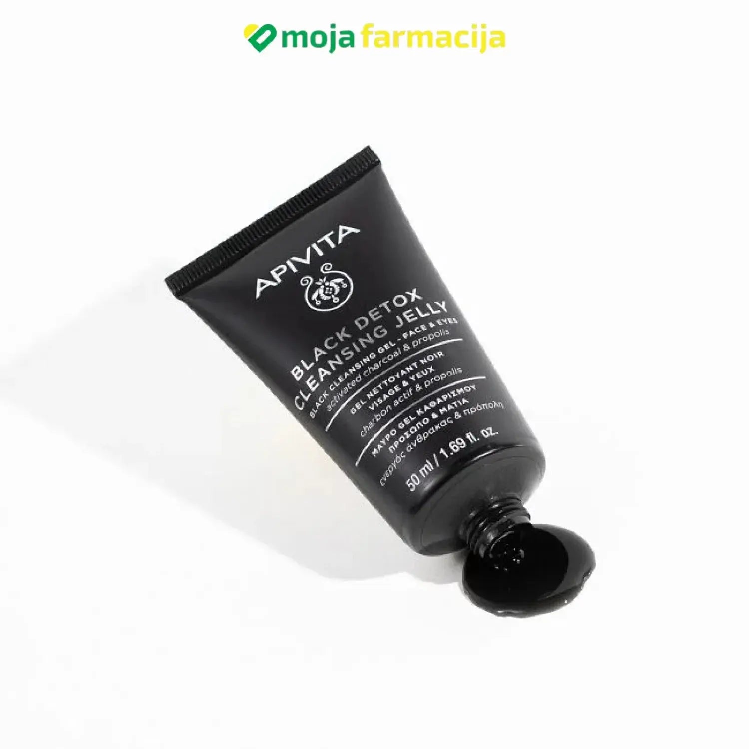 Slika proizvoda APIVITA Black detox gel za čišćenje lica iz online apoteke Moja Farmacija - BIH