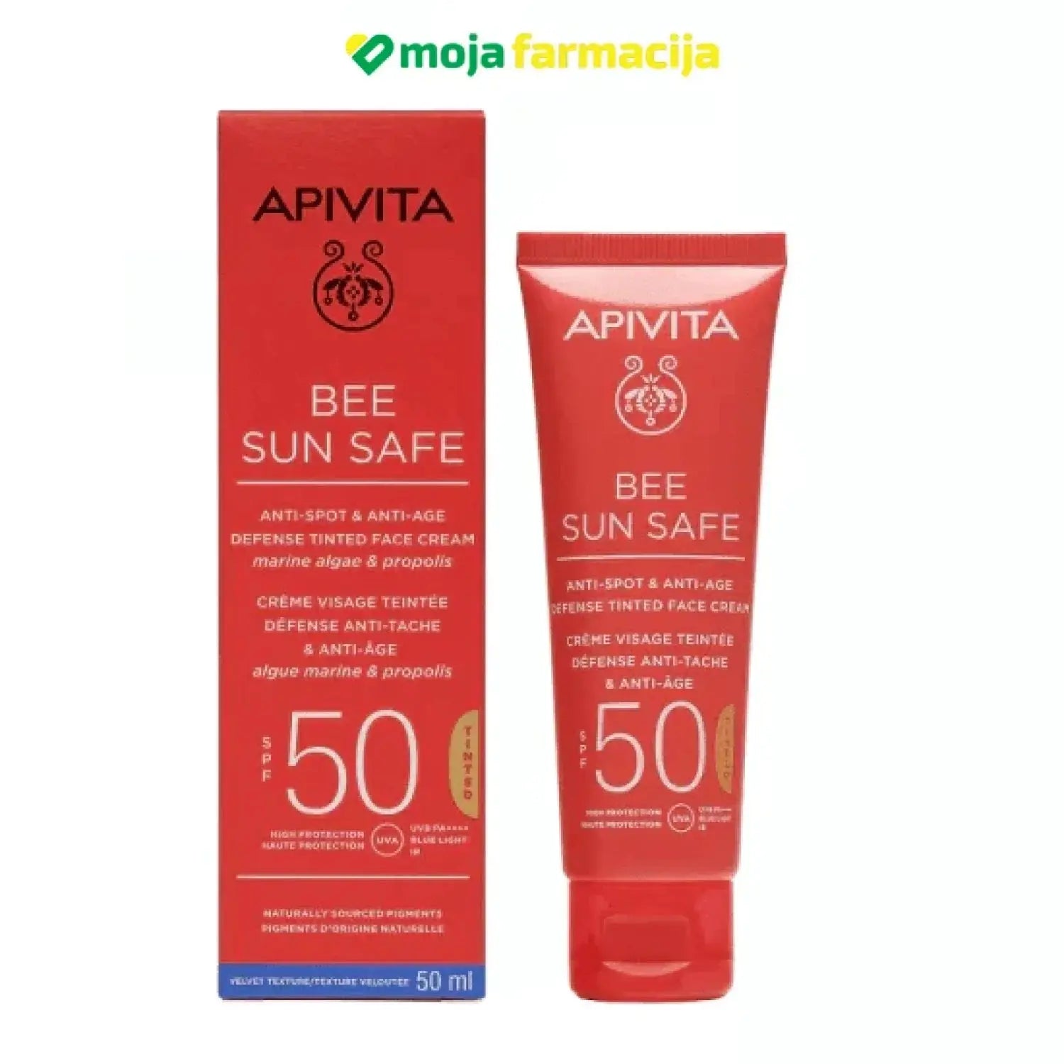 Slika proizvoda APIVITA Sun anti-age SPF50 tinted krema 50ml iz online apoteke Moja Farmacija - BIH