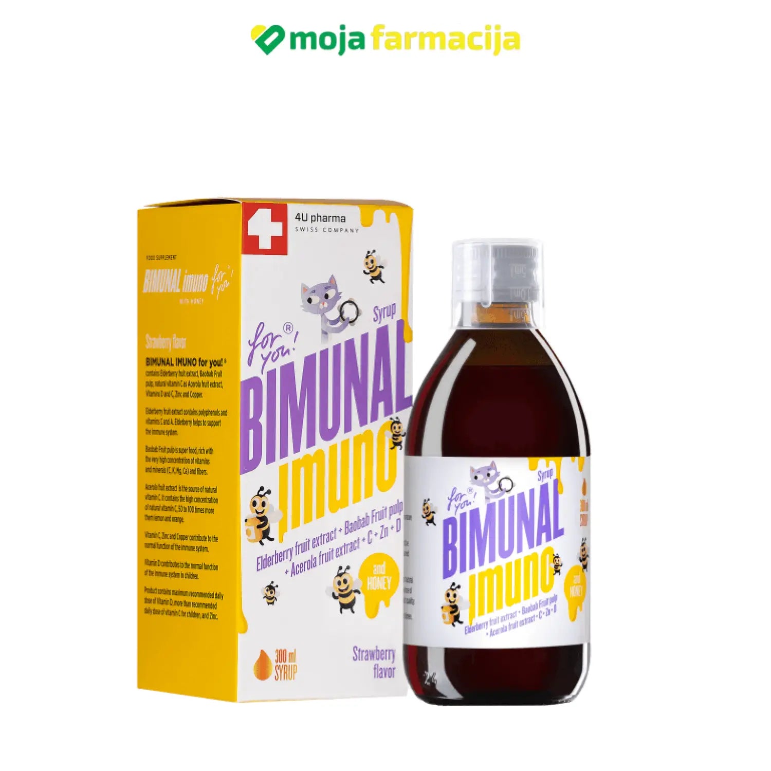 Slika proizvoda Bimunal imuno sirup iz online apoteke Moja Farmacija - BIH