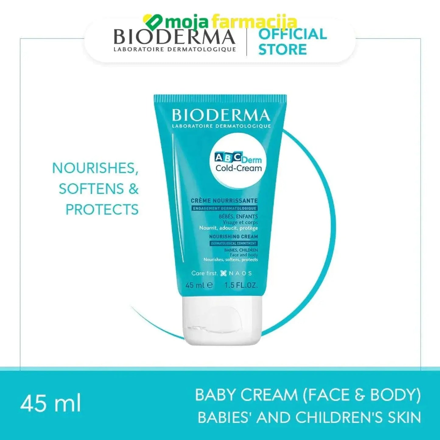 Slika proizvoda BIODERMA ABCDerm cold cream krema za lice i tijelo iz online apoteke Moja Farmacija - BIH