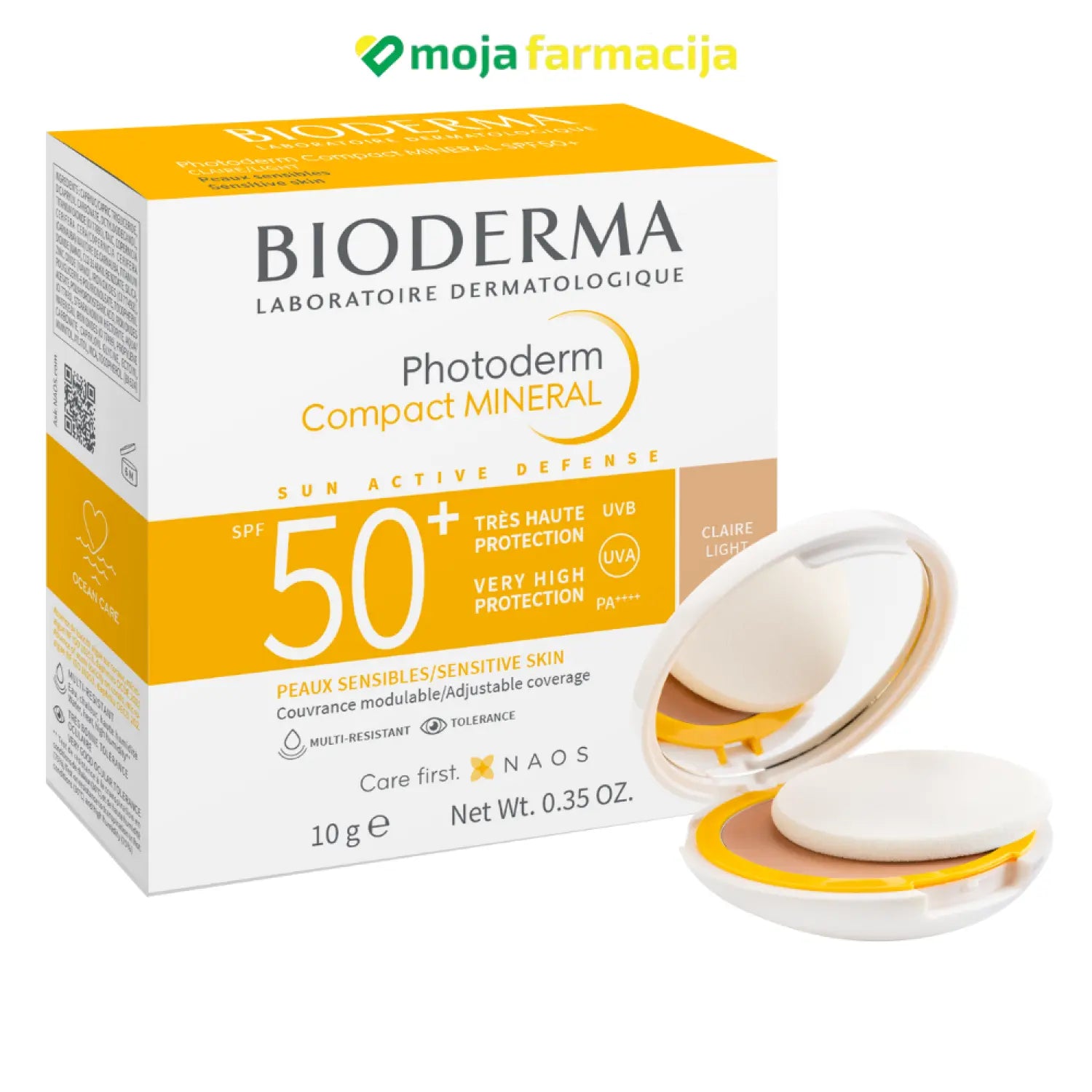 Slika proizvoda BIODERMA Photoderm compact mineral tonirani puder svjetlija nijansa SPF50+ iz online apoteke Moja Farmacija - BIH