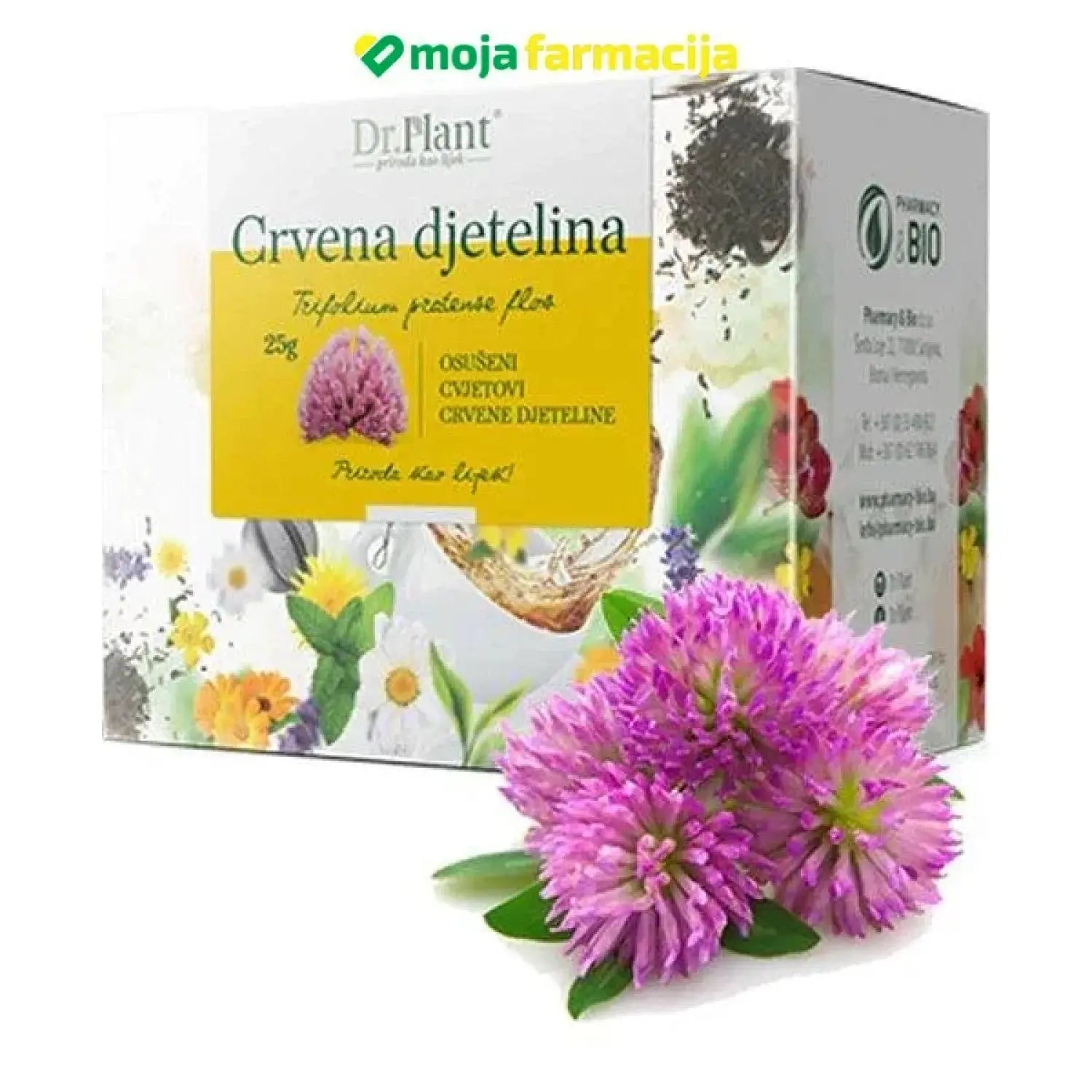 Slika proizvoda Dr.PLANT Čaj crvena djetelina (Trifolium pratense flos) iz online apoteke Moja Farmacija - BIH