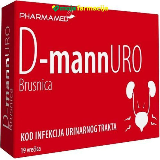 D-mannURO Brusnica prah 19vrećica PHARMAMED - Moja Farmacija - BIH