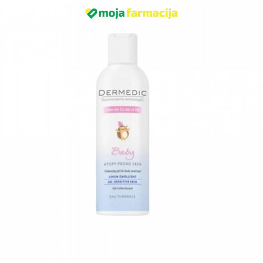 DERMEDIC Linum emollient baby čisteći gel za tijelo i kosu 200ml - Moja Farmacija - BIH