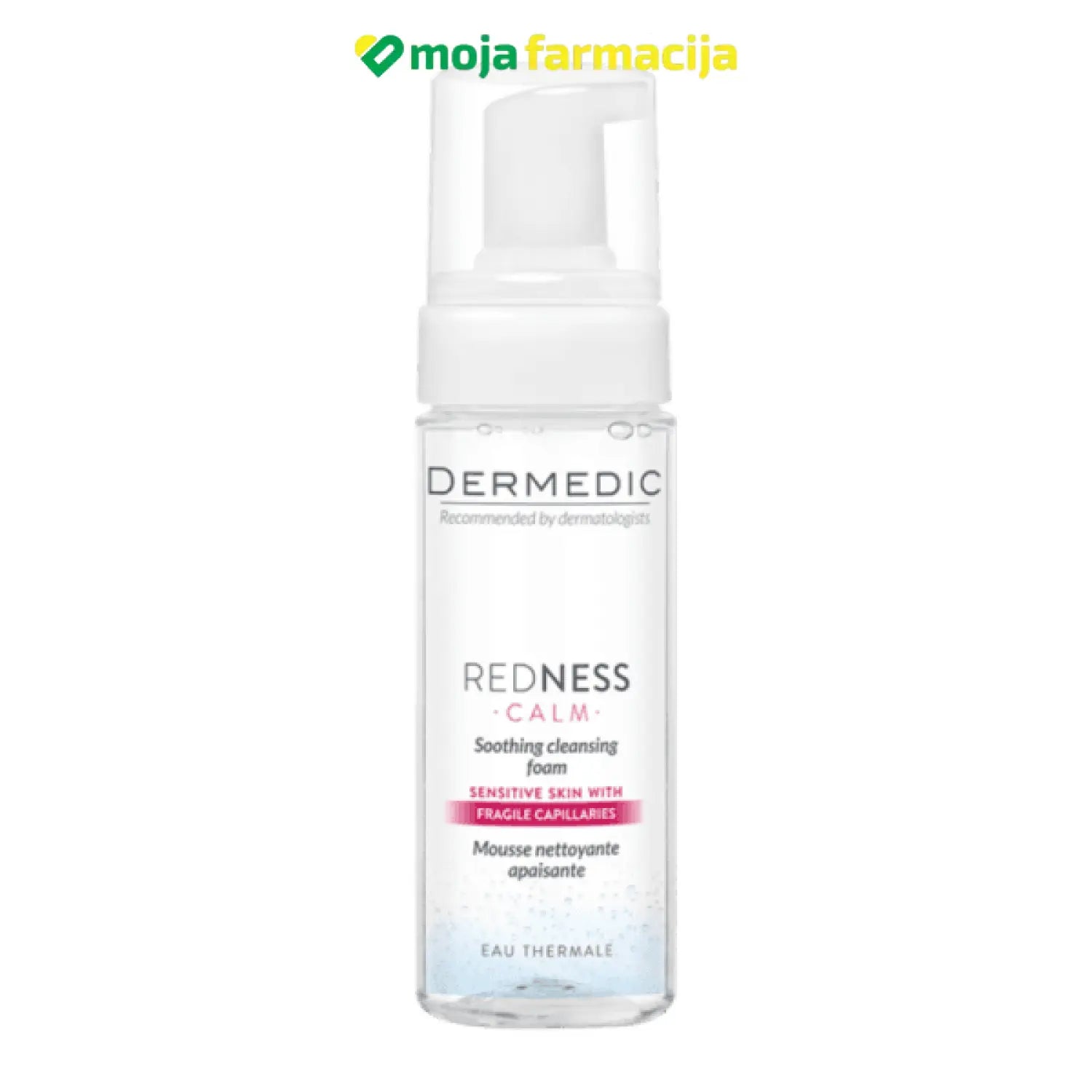 Slika proizvoda DERMEDIC Rednes calm rosacea prone skin/umirujuća pjena za čišćenje 170 ml iz online apoteke Moja Farmacija - BIH