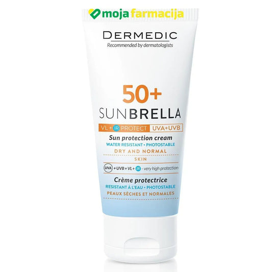 DERMEDIC Sunbrella SPF50+ zaštitna krema za suhu i normalnu kožu 50ml - Moja Farmacija - BIH