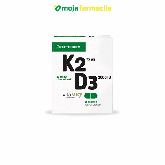 Slika proizvoda DIETPHARM K2D3 kapsule iz online apoteke Moja Farmacija - BIH