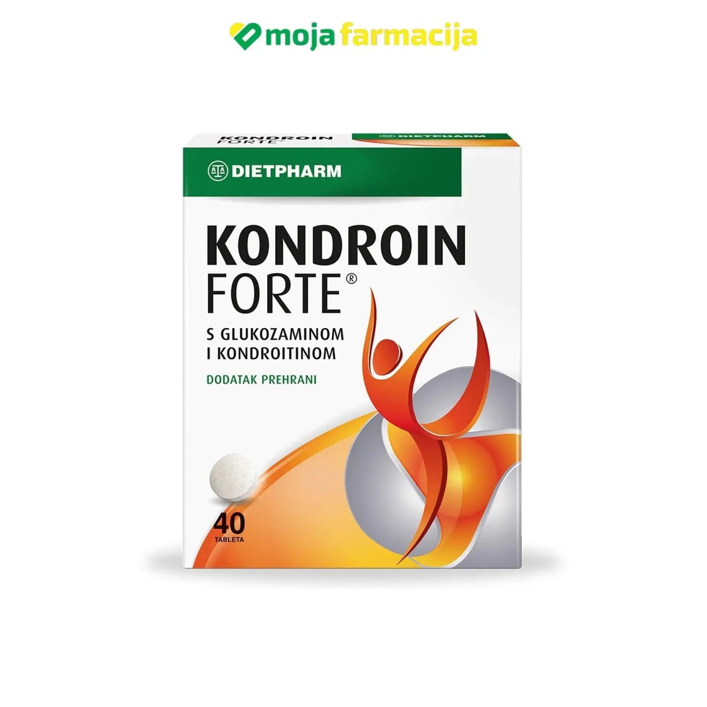 Slika proizvoda DIETPHARM Kondroin forte tablete za zdrave zglobove iz online apoteke Moja Farmacija - BIH