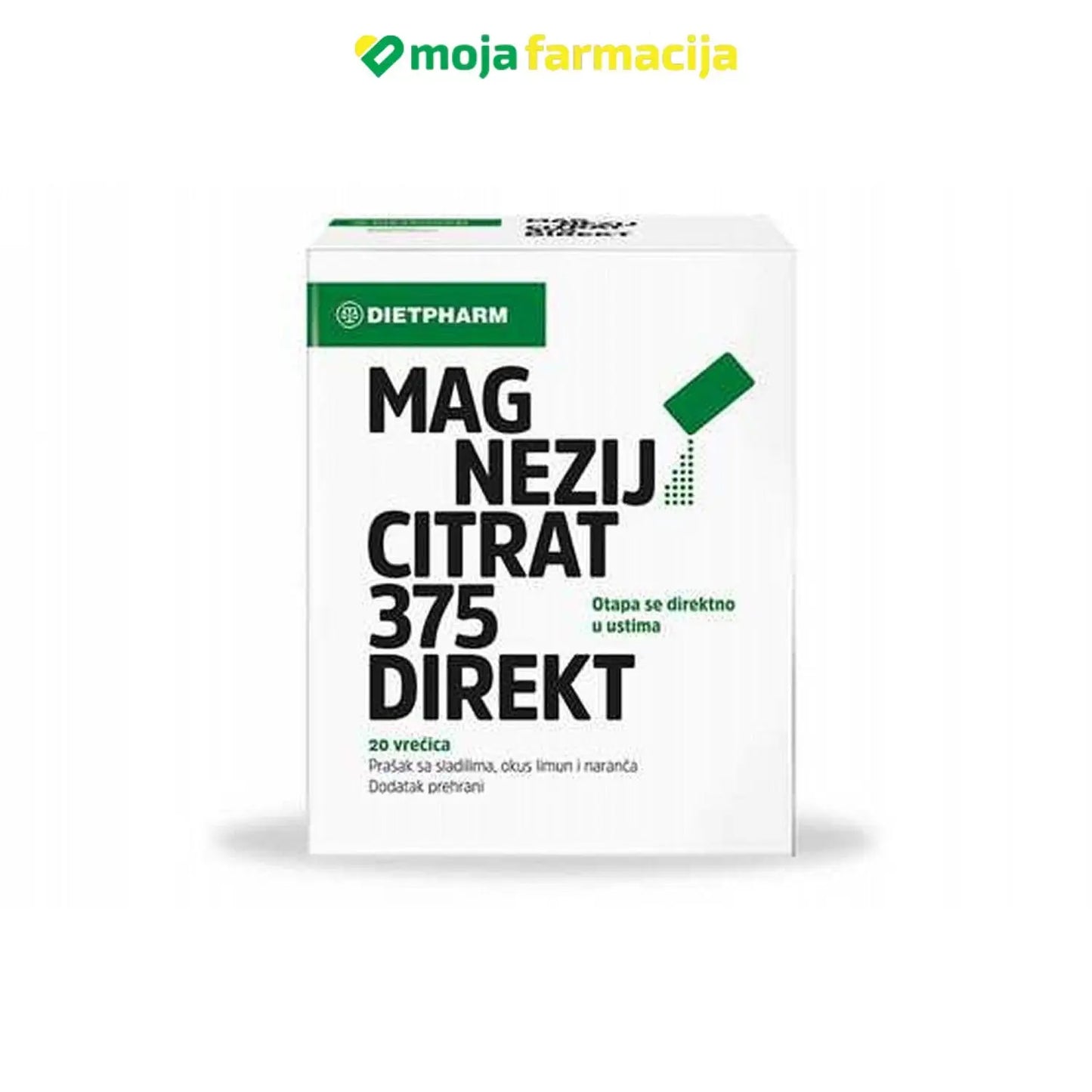 Slika proizvoda DIETPHARM Magnezij citrat 375mg iz online apoteke Moja Farmacija - BIH